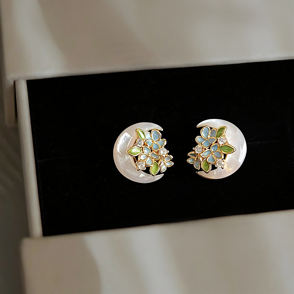 Moon Flower Earrings