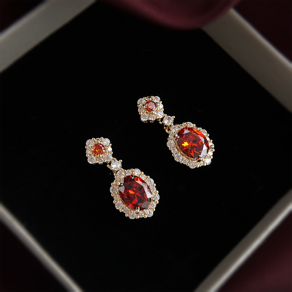 Celine Garnet Earrings