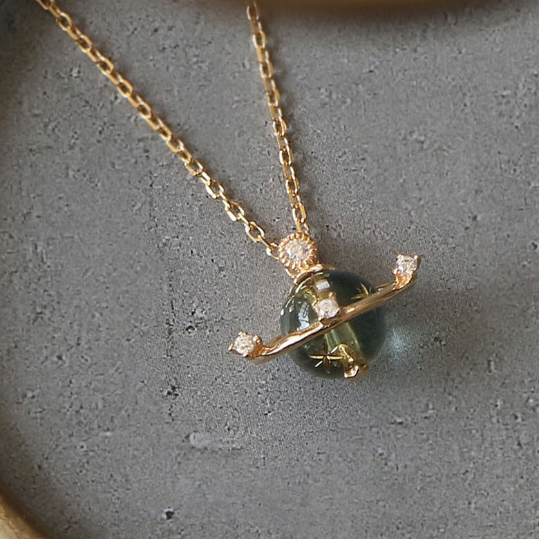Blue Jupiter Necklace (Solid Silver)