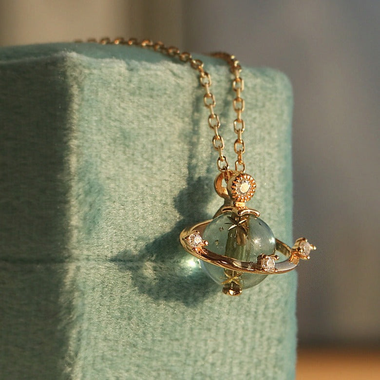 Blue Jupiter Necklace (Solid Silver)