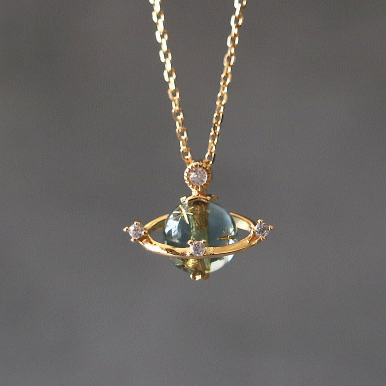 Blue Jupiter Necklace (Solid Silver)