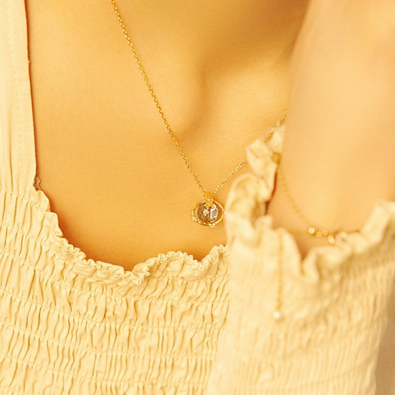 Blue Jupiter Necklace (Solid Silver)