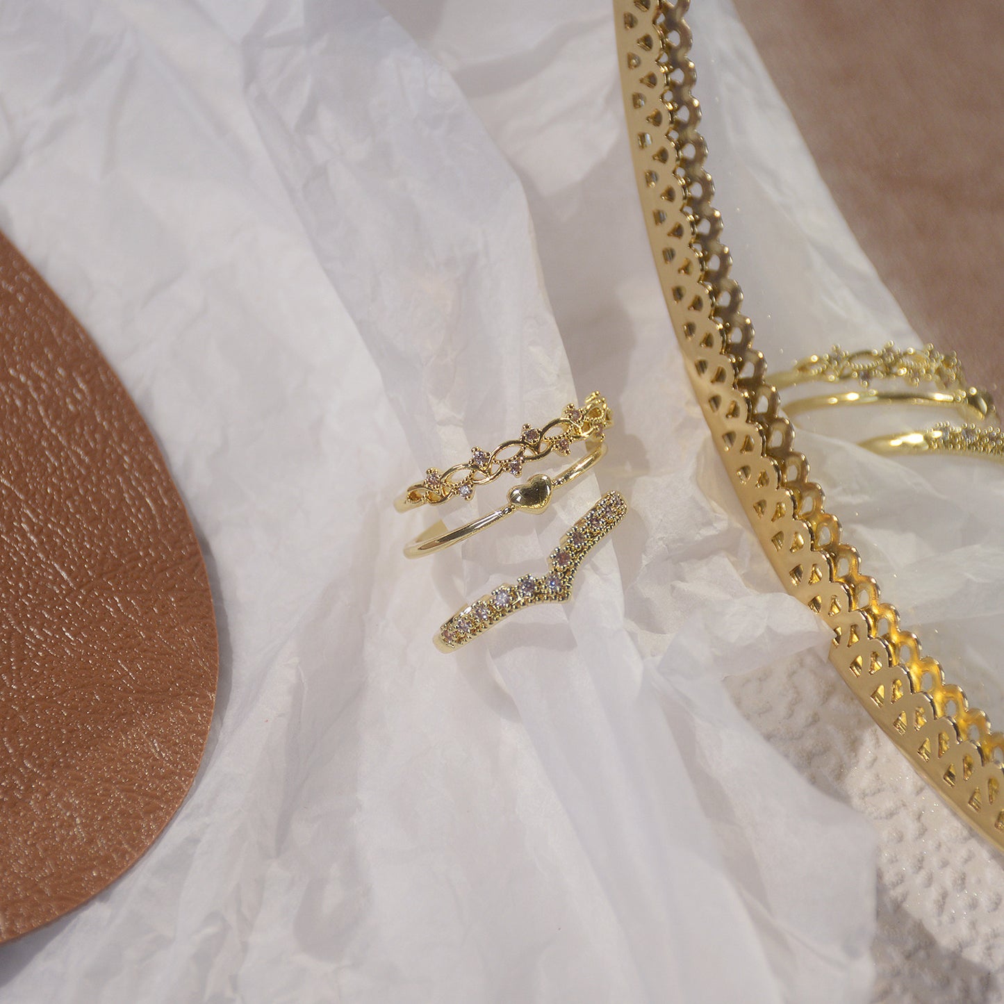 Vintage Heart Ring Set - Yvonne