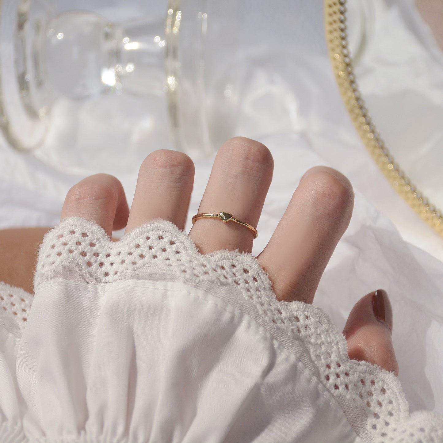 Vintage Heart Ring Set - Yvonne