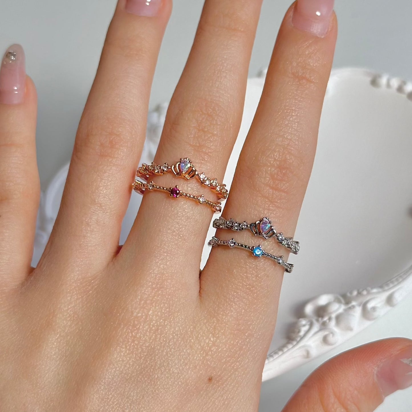 Rose Gold Tiara Ring - Valentina