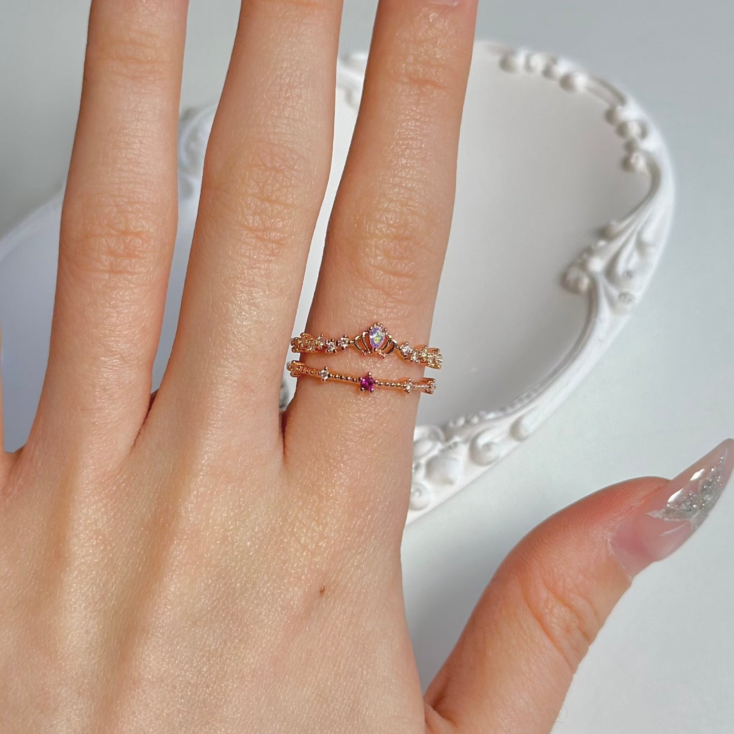 Rose Gold Tiara Ring - Valentina