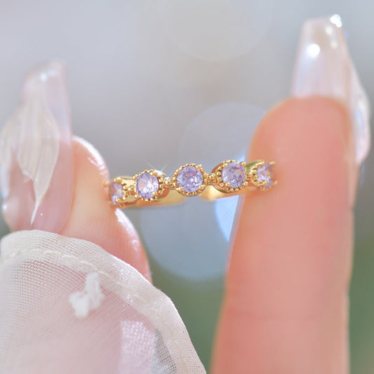 Amethyst Band Ring - Gold - Plated - Abbott Atelier