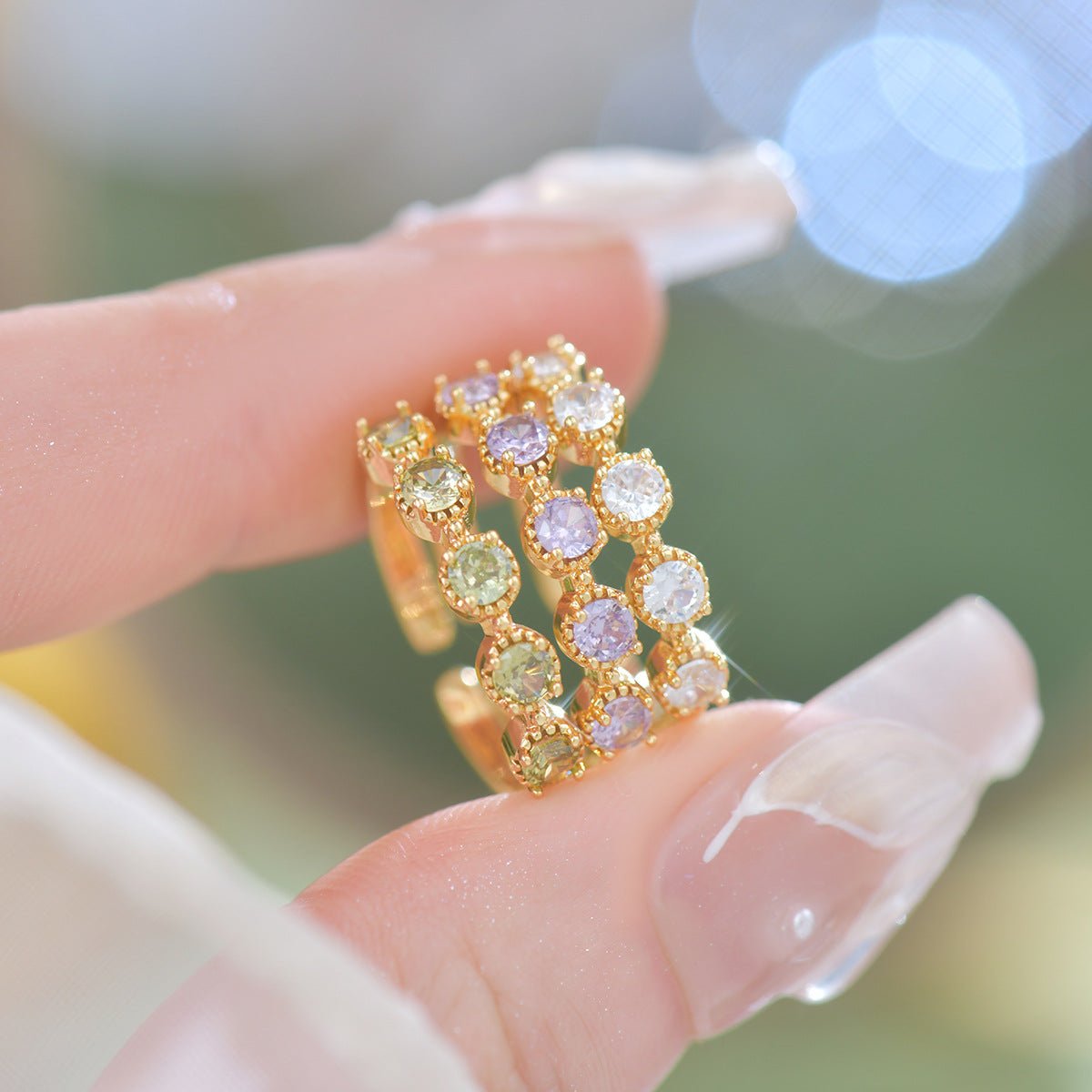 Amethyst Band Ring - Gold - Plated - Abbott Atelier