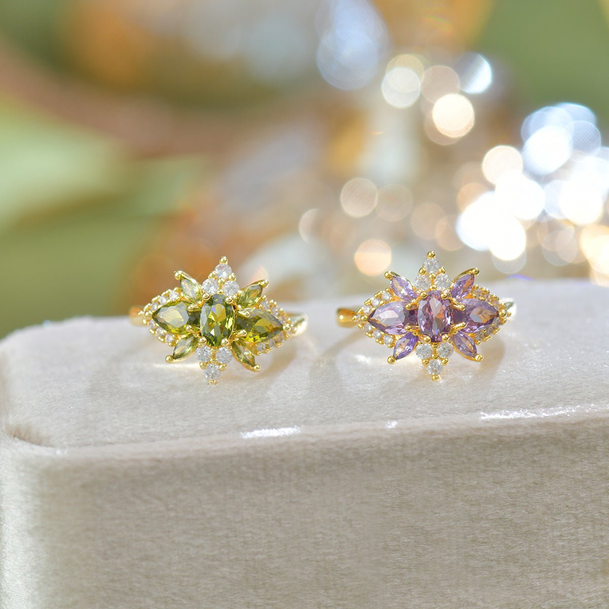 Amethyst Blossom Ring - Gold - Plated - Abbott Atelier
