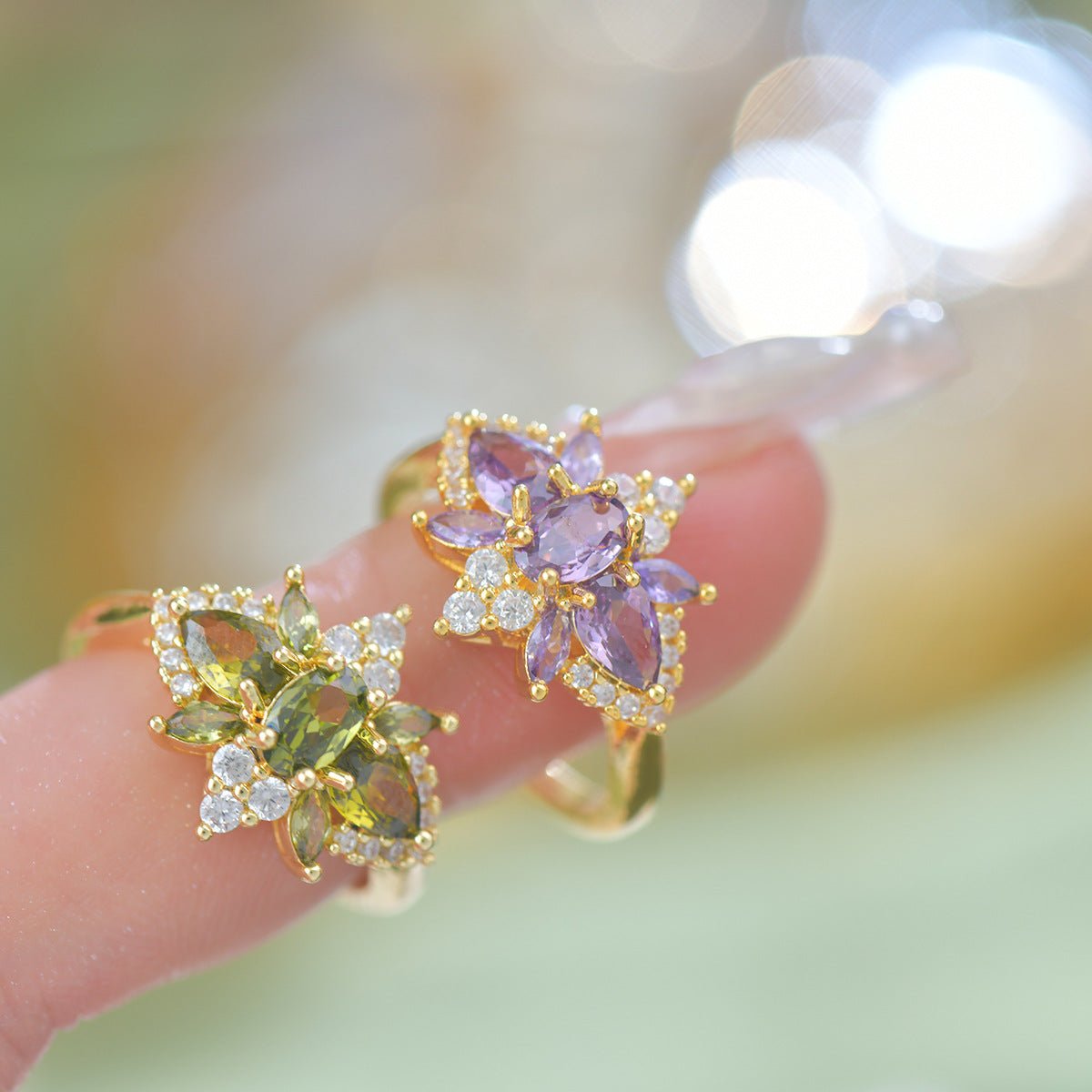 Amethyst Blossom Ring - Gold - Plated - Abbott Atelier