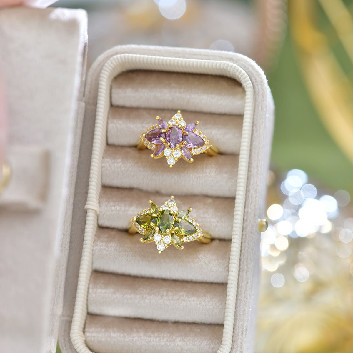 Amethyst Blossom Ring - Gold - Plated - Abbott Atelier