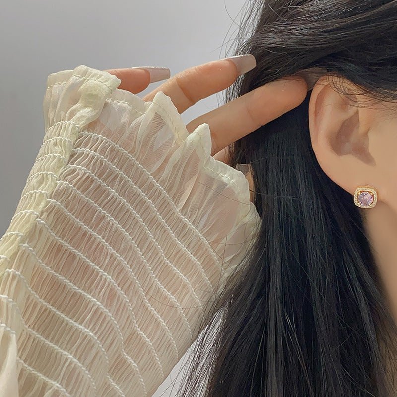 Angelica Baroque Stud Earrings - Gold Plated - Abbott Atelier