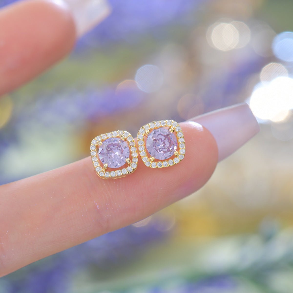 Angelica Baroque Stud Earrings - Gold Plated - Abbott Atelier