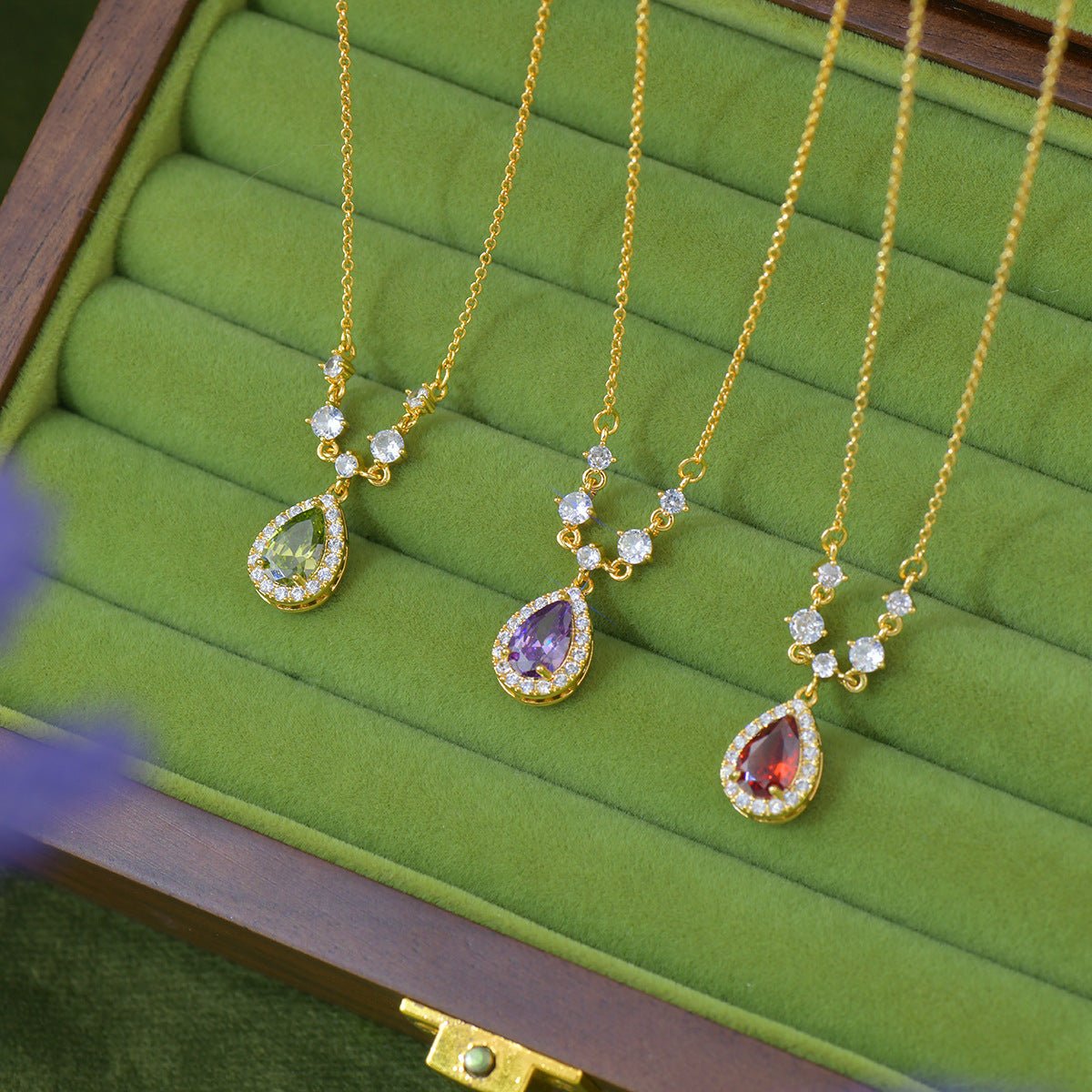 Aurelia Amethyst Necklace - Gold Plated - Abbott Atelier