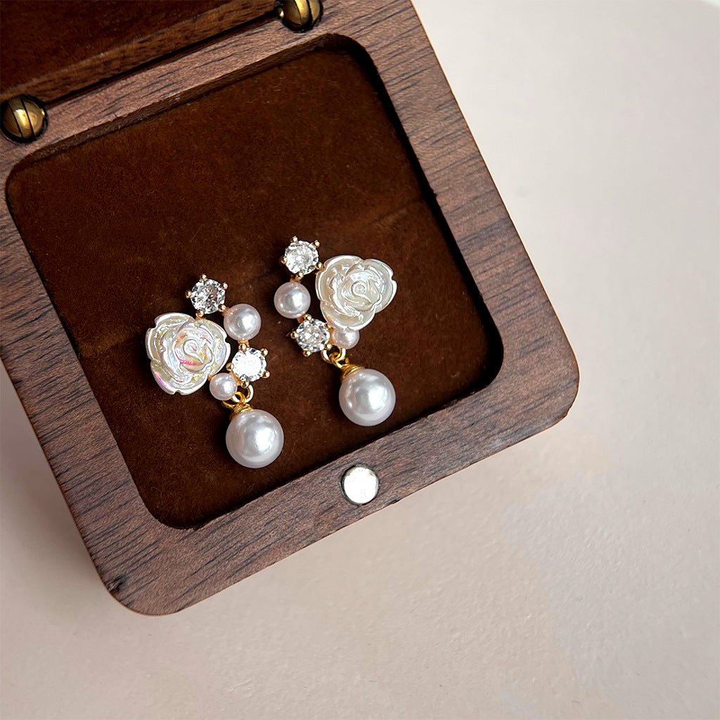Aurelle Rose Earrings - Hypoallergenic - Abbott Atelier