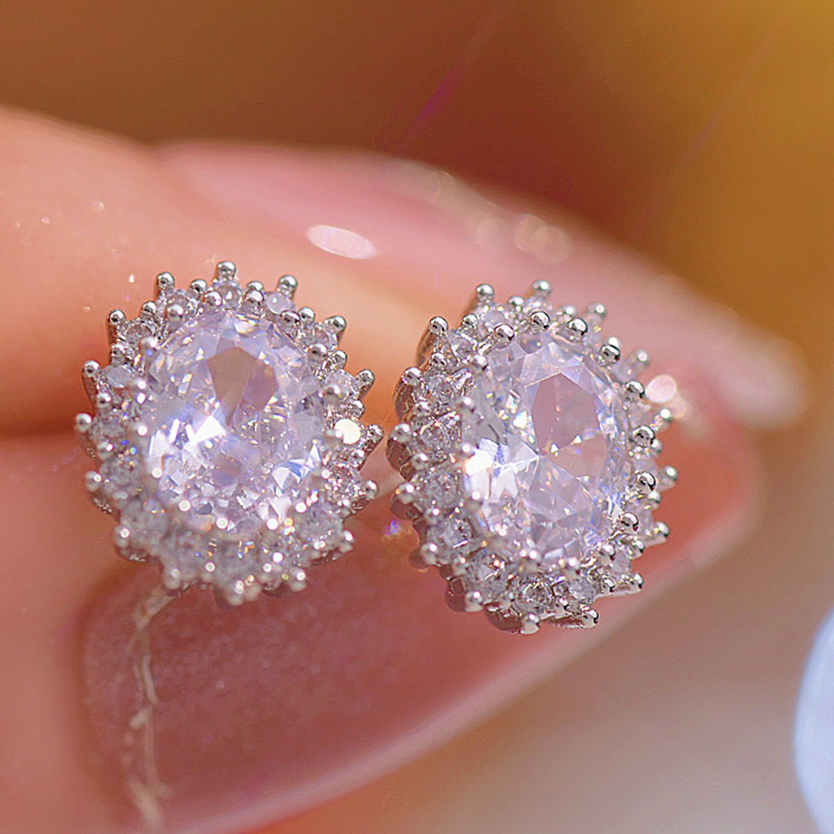 Aurora Halo Stud Earrings - Hypoallergenic - Abbott Atelier