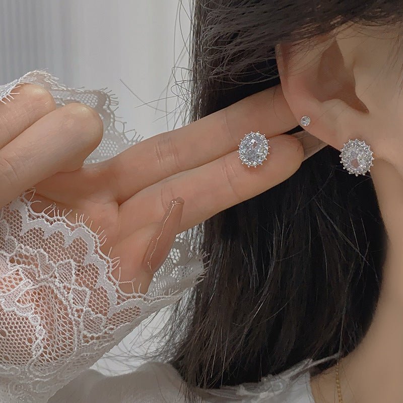 Aurora Halo Stud Earrings - Hypoallergenic - Abbott Atelier