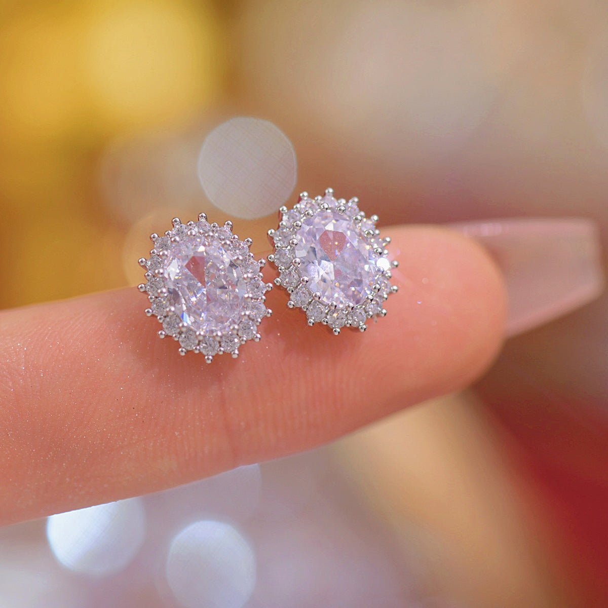 Aurora Halo Stud Earrings - Hypoallergenic - Abbott Atelier