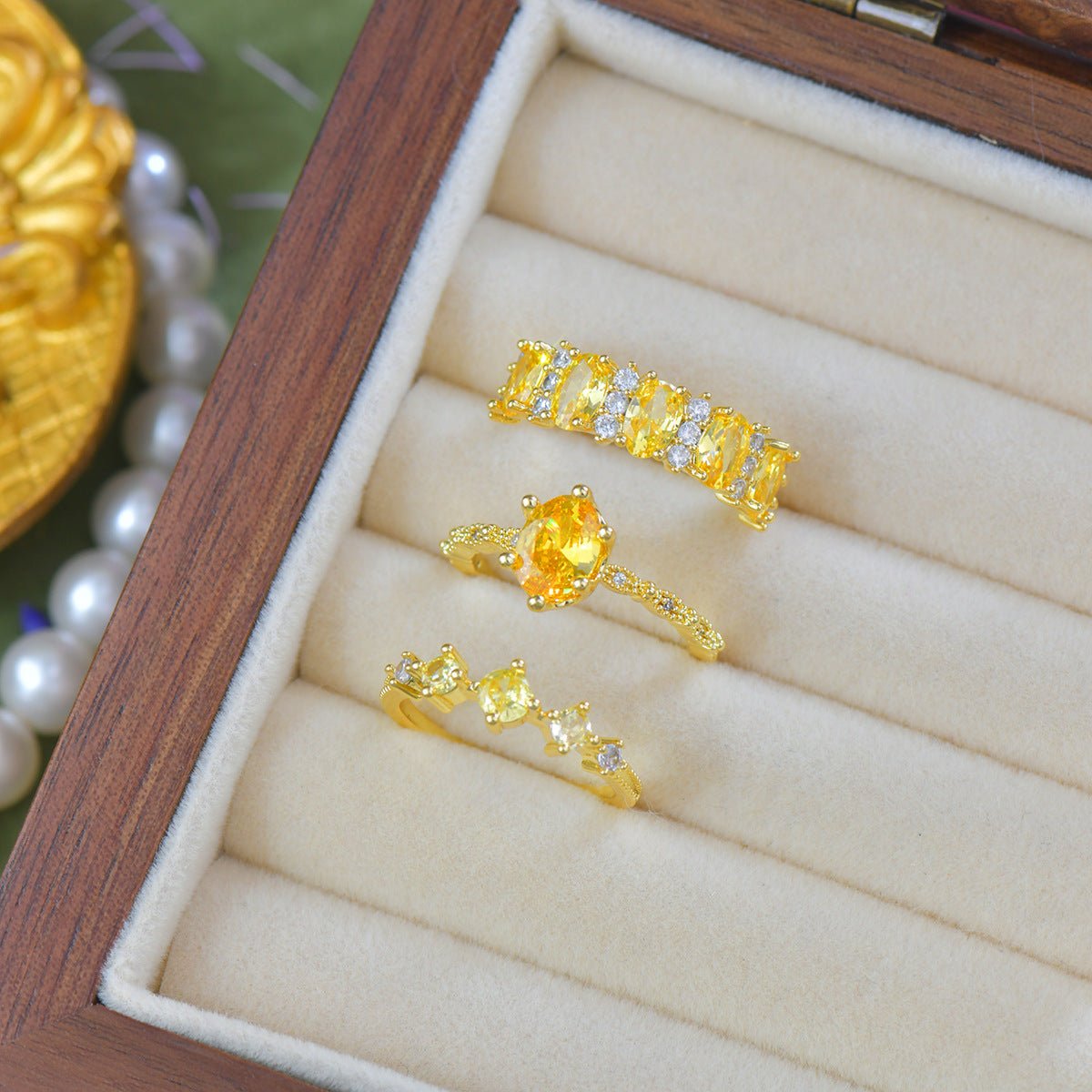 Autumn Trilogy Ring - Gold - Plated - Abbott Atelier
