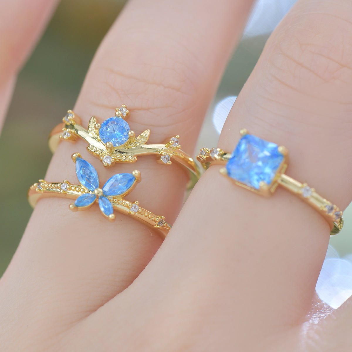 Azure Butterfly Ring - Gold - Plated - Abbott Atelier