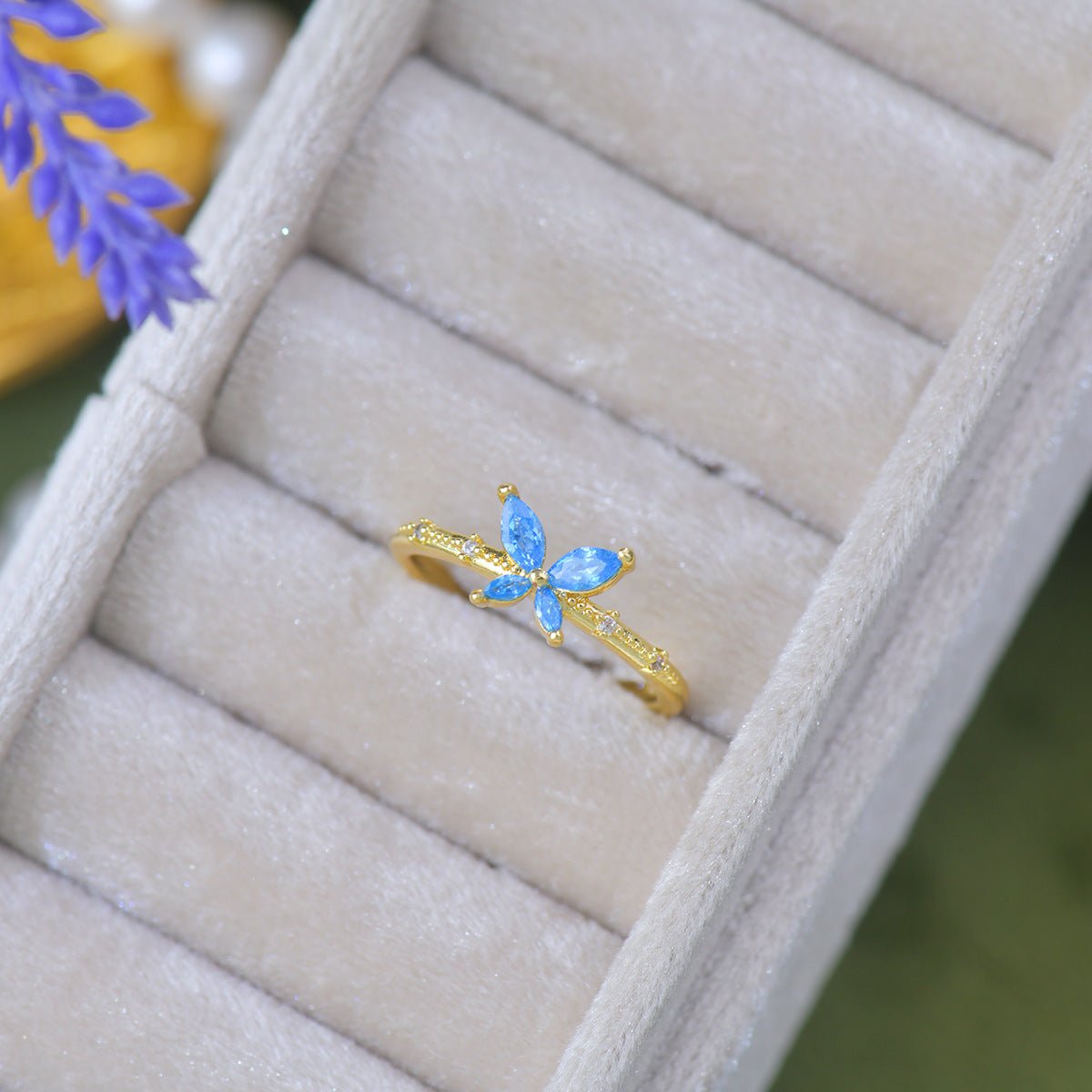 Azure Butterfly Ring - Gold - Plated - Abbott Atelier