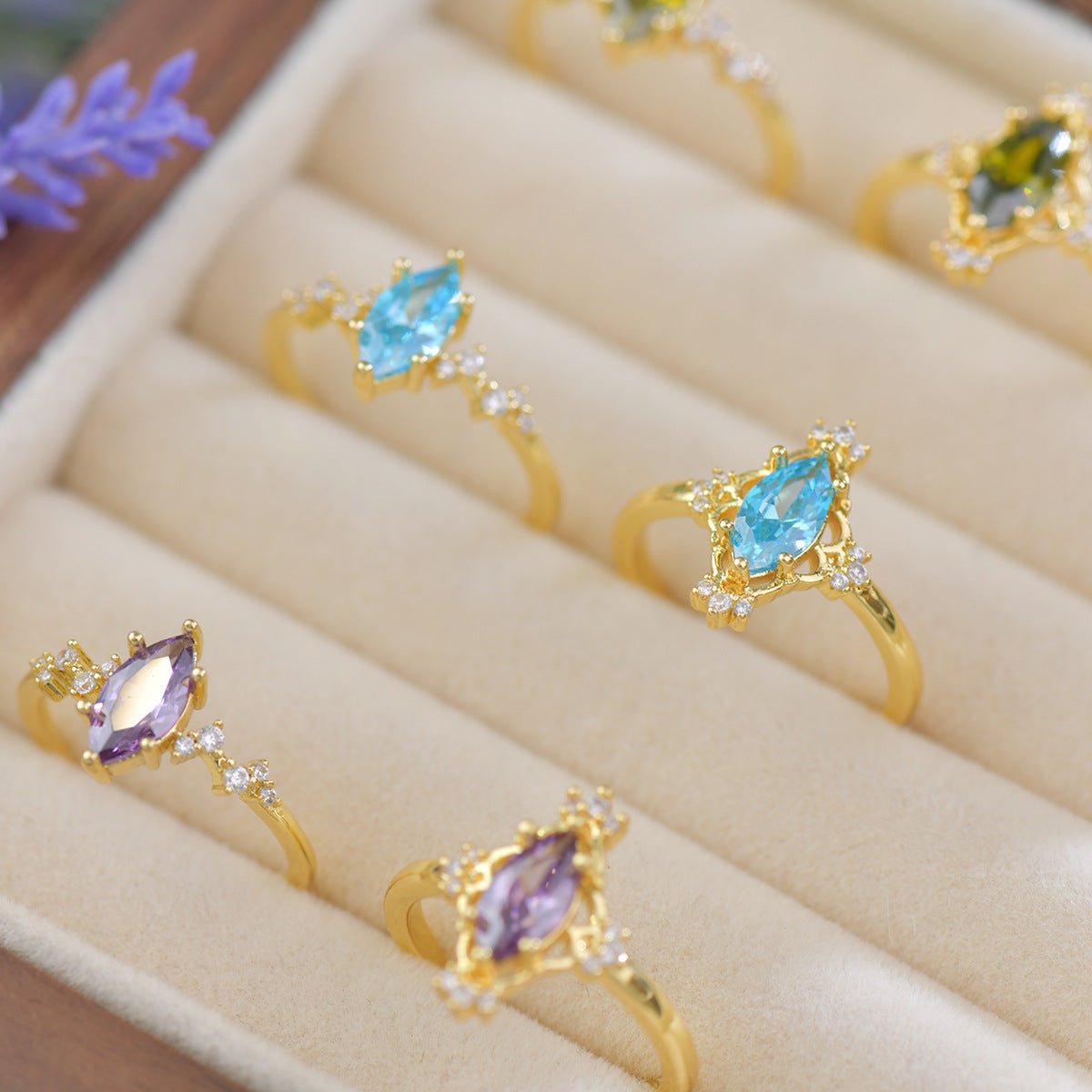 Azure Celestia Ring - Gold - Plated - Abbott Atelier