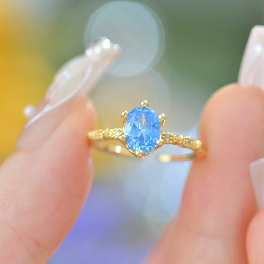 Azure Oval Ring - Gold - Plated - Abbott Atelier