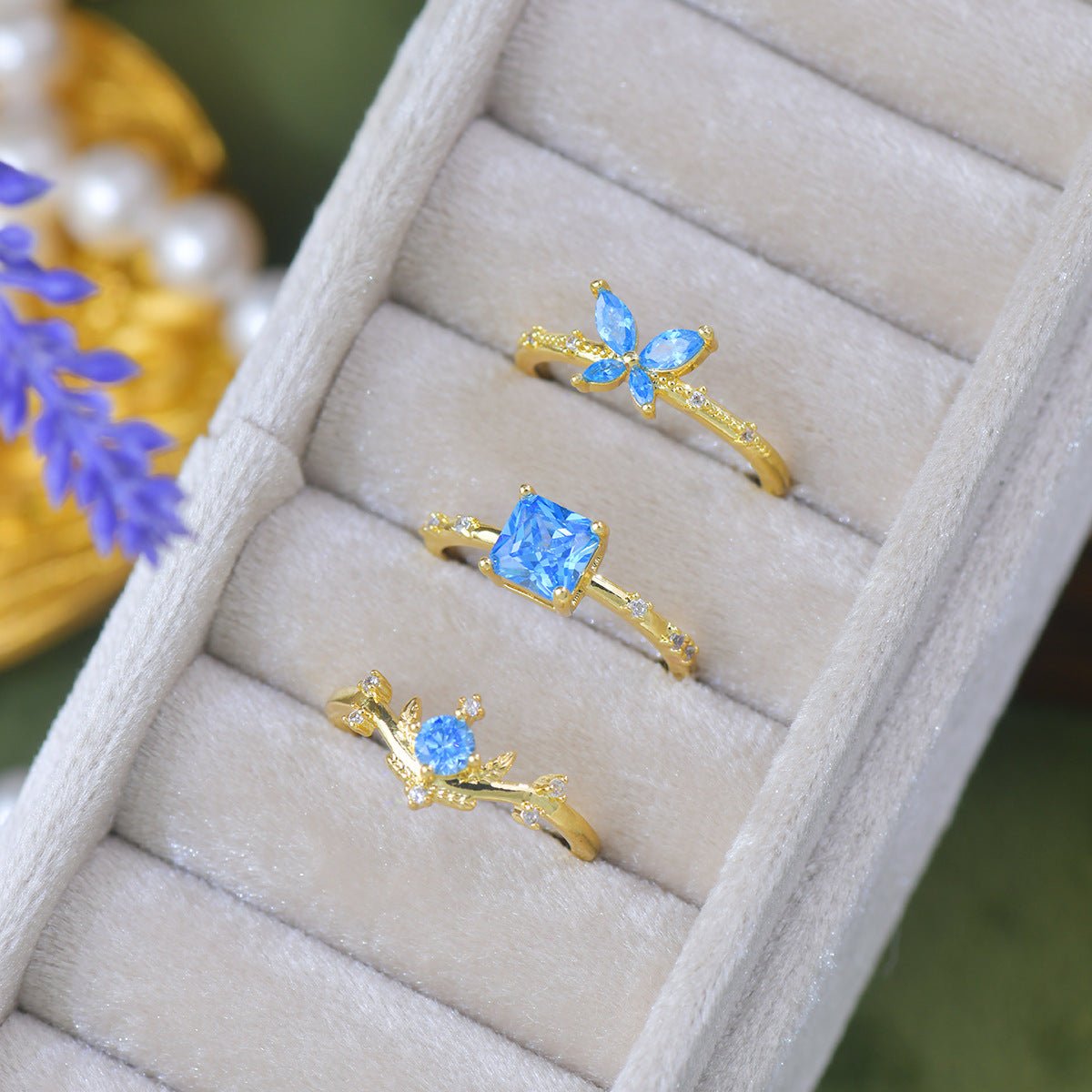 Azure Princess Ring - Gold - Plated - Abbott Atelier