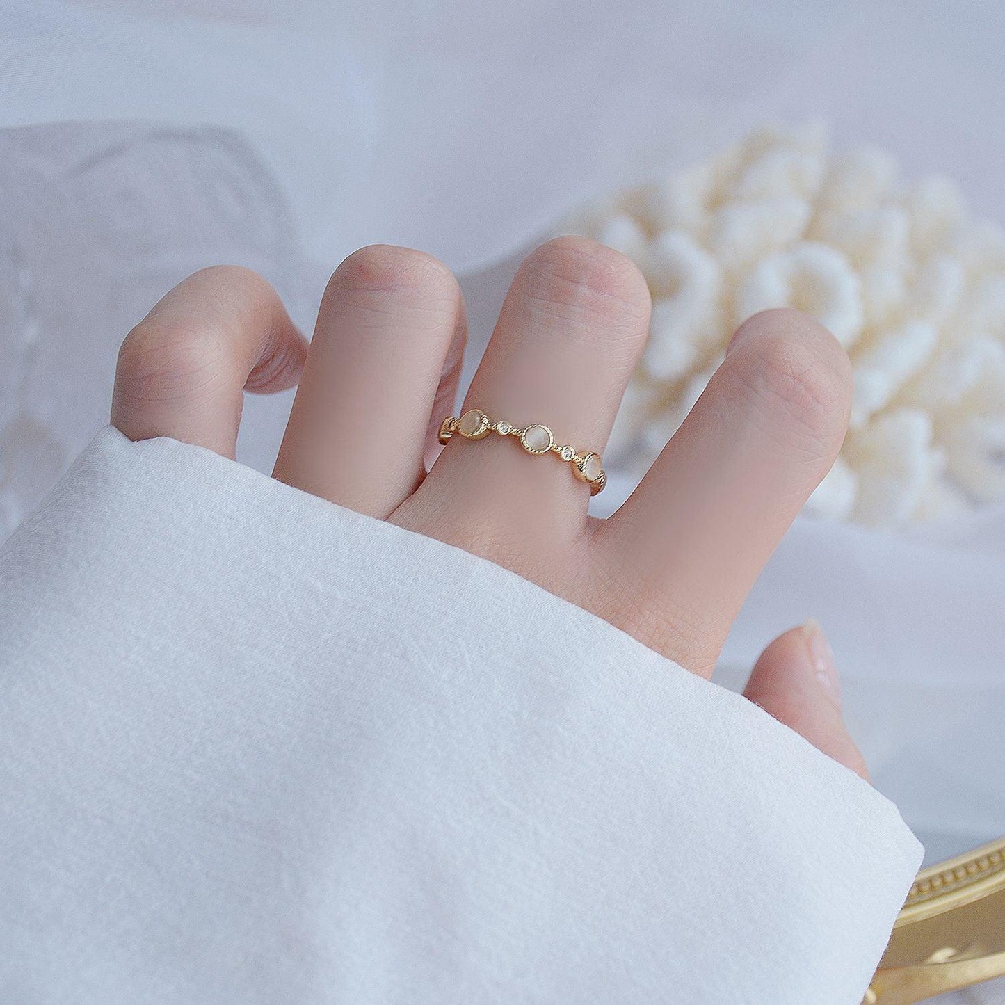 Baroque Opal Ring (Solid Silver) - Baroque Collection - Abbott Atelier