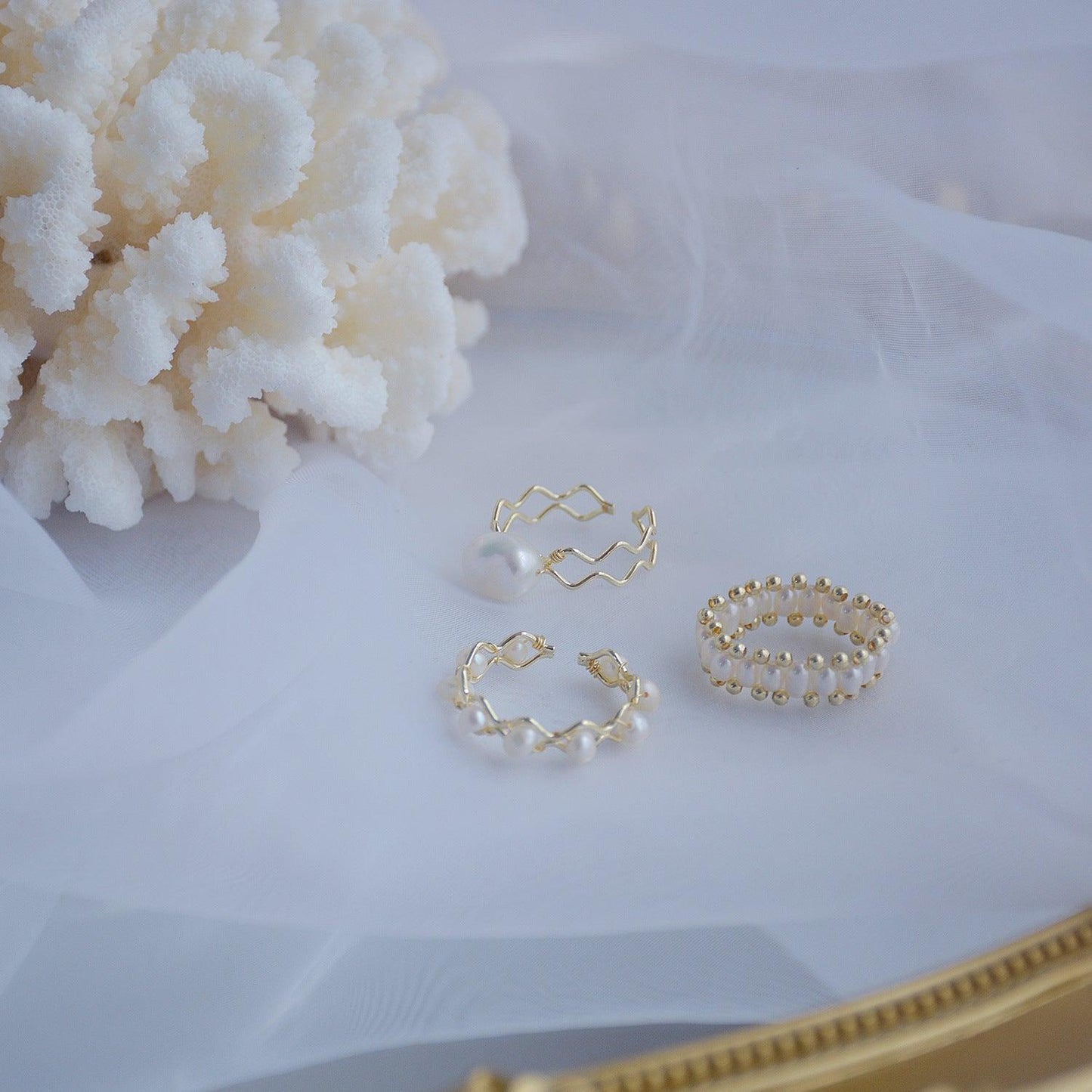 Baroque Pearl Ring (3 Styles) - Gold - Plated - Abbott Atelier