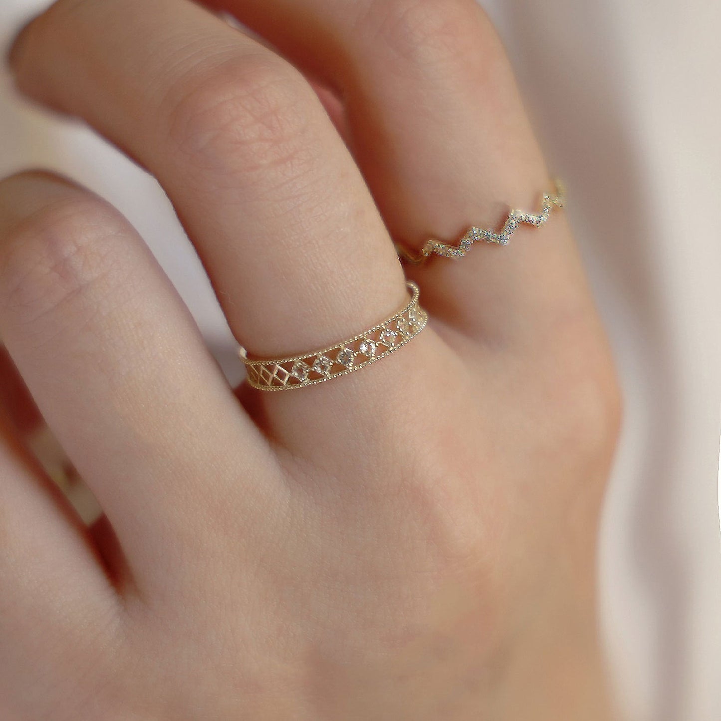 Baroque Ring - Regina (Solid Silver) - Hypoallergenic - Abbott Atelier