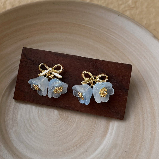 Bellefleur Earrings in Bluebell Haze - Hypoallergenic - Abbott Atelier