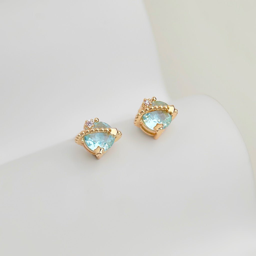Blue Planet Stud Earrings - Hypoallergenic - Abbott Atelier