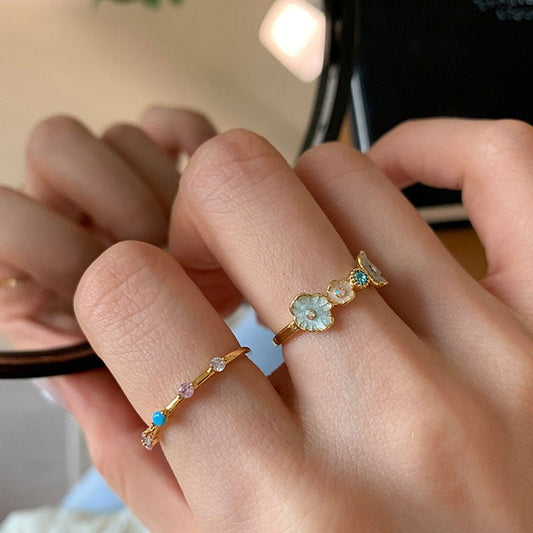 Bluebell Ring Set - Gold - Plated - Abbott Atelier