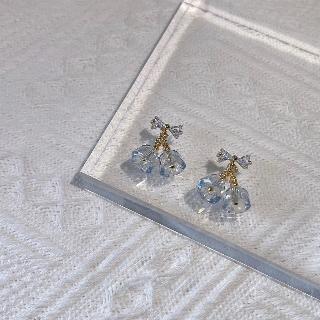Bow and Bell Earrings - Gold Plated Brass - Abbott Atelier