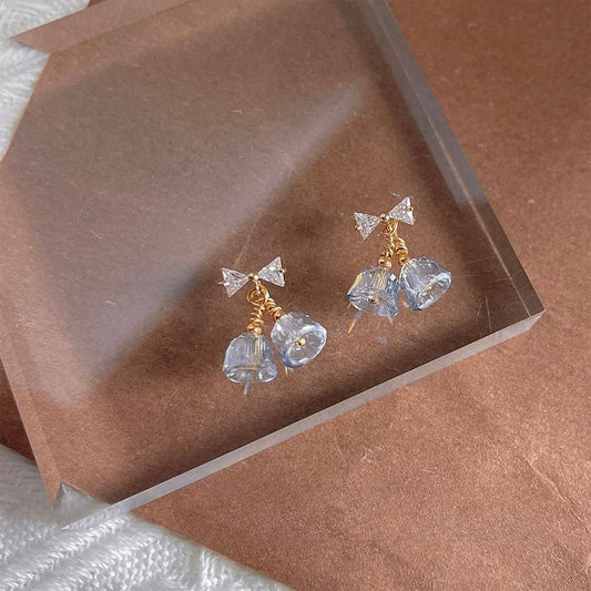 Bow and Bell Earrings - Gold Plated Brass - Abbott Atelier