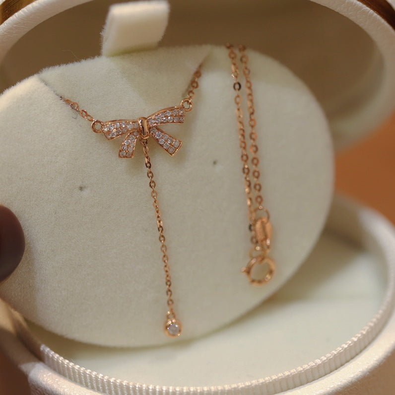 Bow Necklace (Solid Silver) - Hypoallergenic - Abbott Atelier