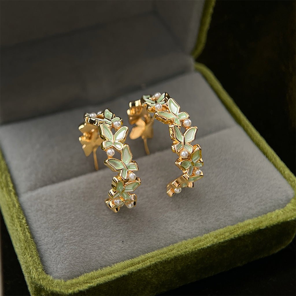 Butterfly Hoop Earrings - Gold Plated - Abbott Atelier