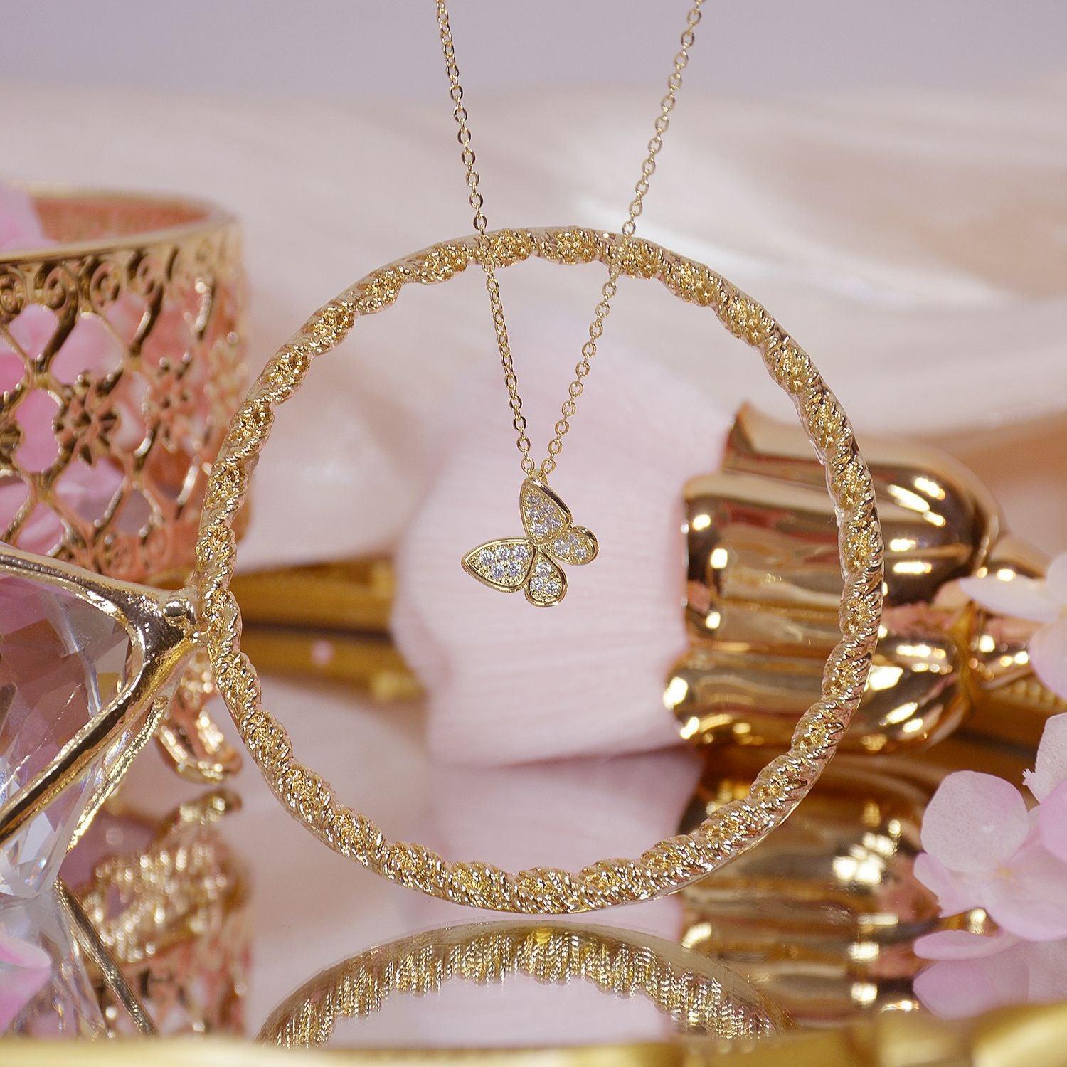 Chain Pendant Nina And Grace Jewelry Cubic Zirconia Nina Grace