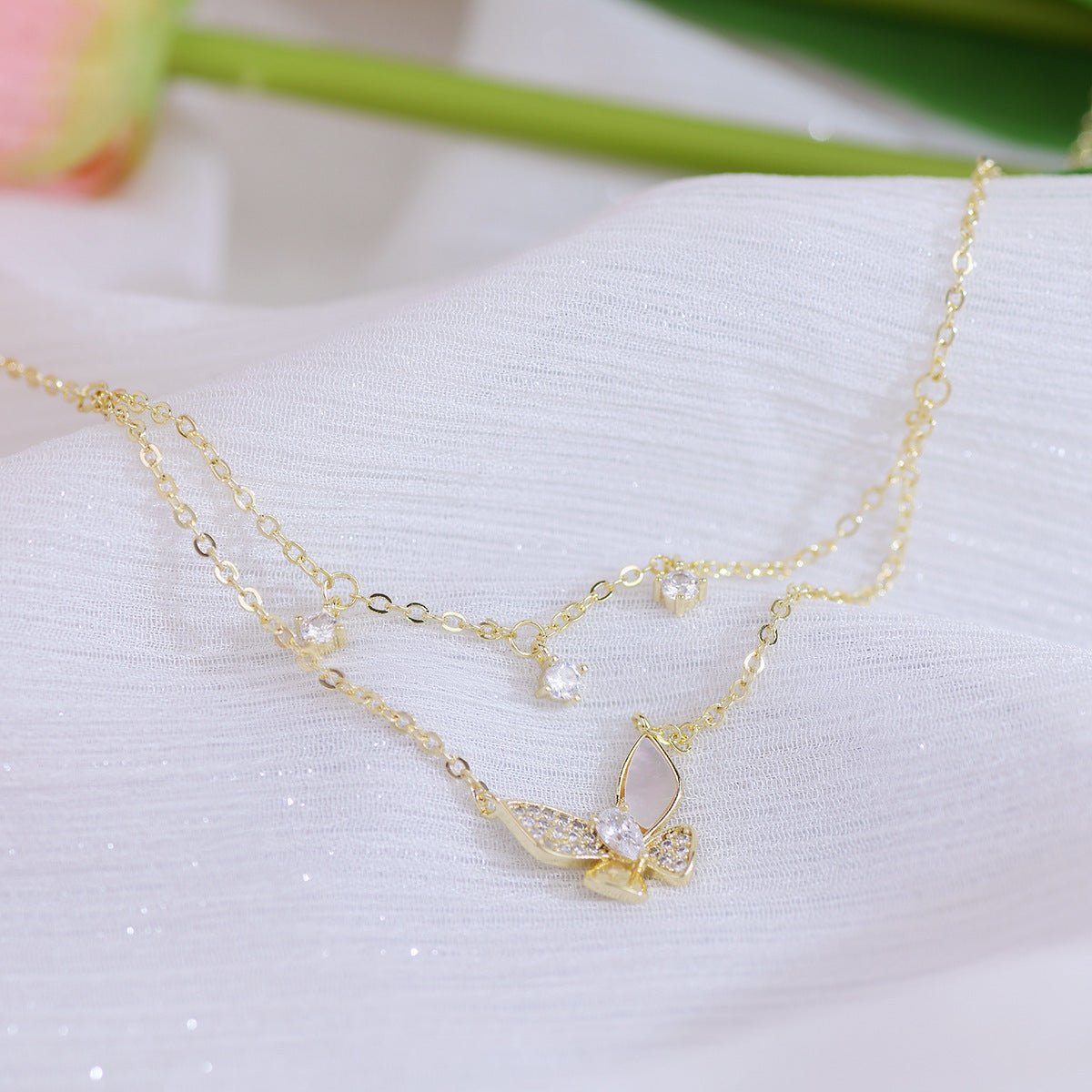 Butterfly Necklace - Tanya - Gold - Plated - Abbott Atelier