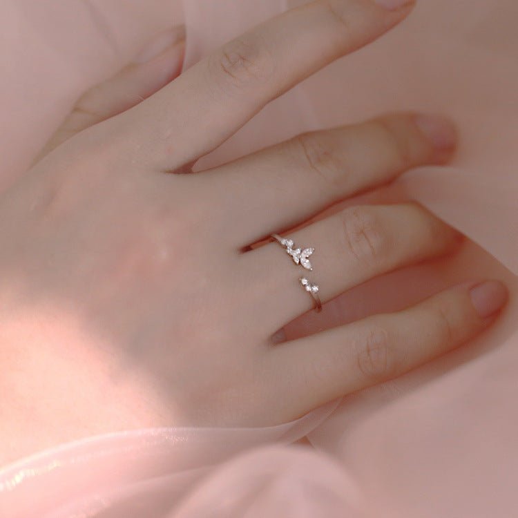 Butterfly Ring - Aria (Solid Silver) - Hypoallergenic - Abbott Atelier