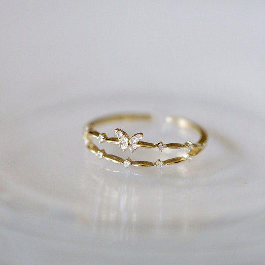 Butterfly Ring (Solid Silver) - Hypoallergenic - Abbott Atelier