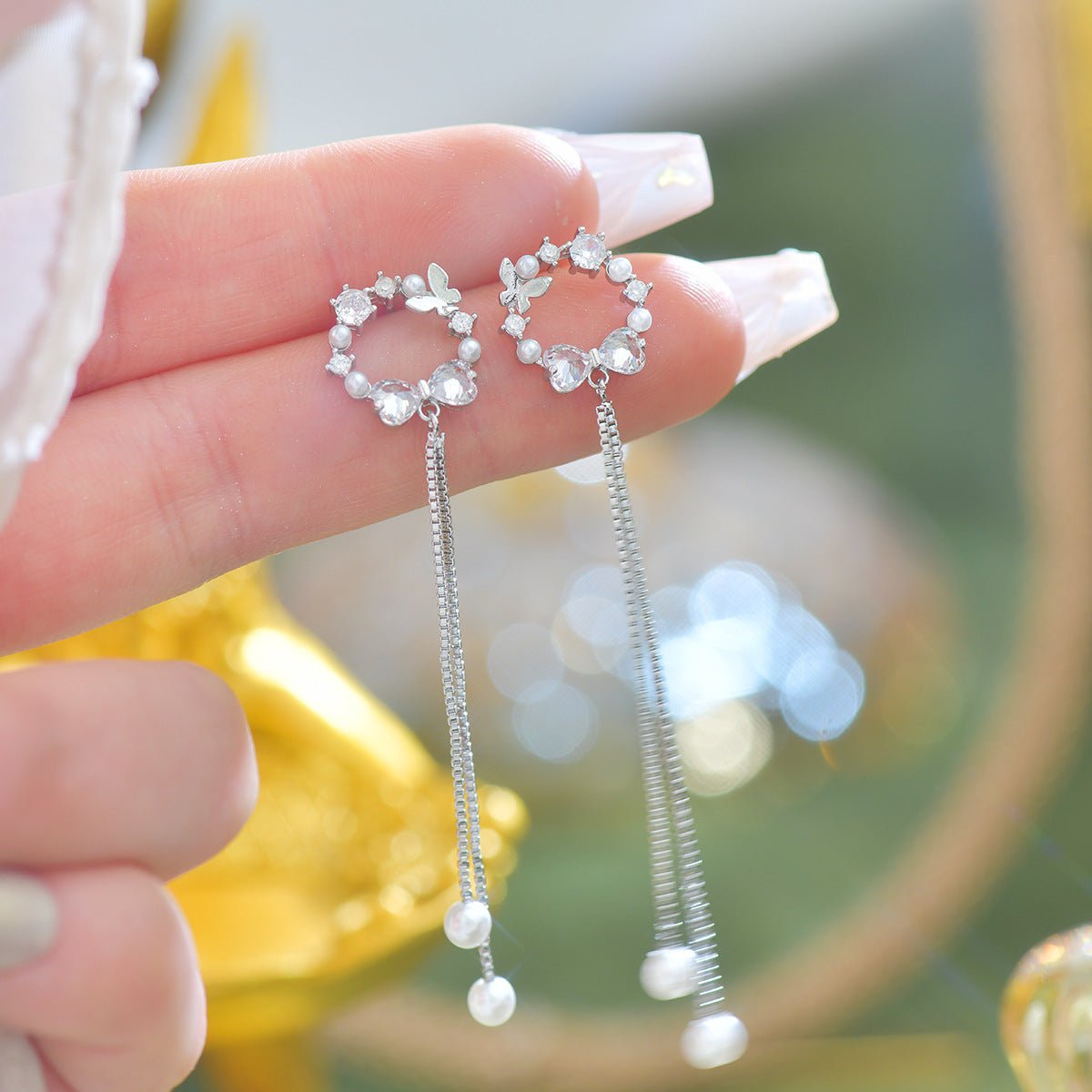 Butterfly Wreath Earrings - Hypoallergenic - Abbott Atelier