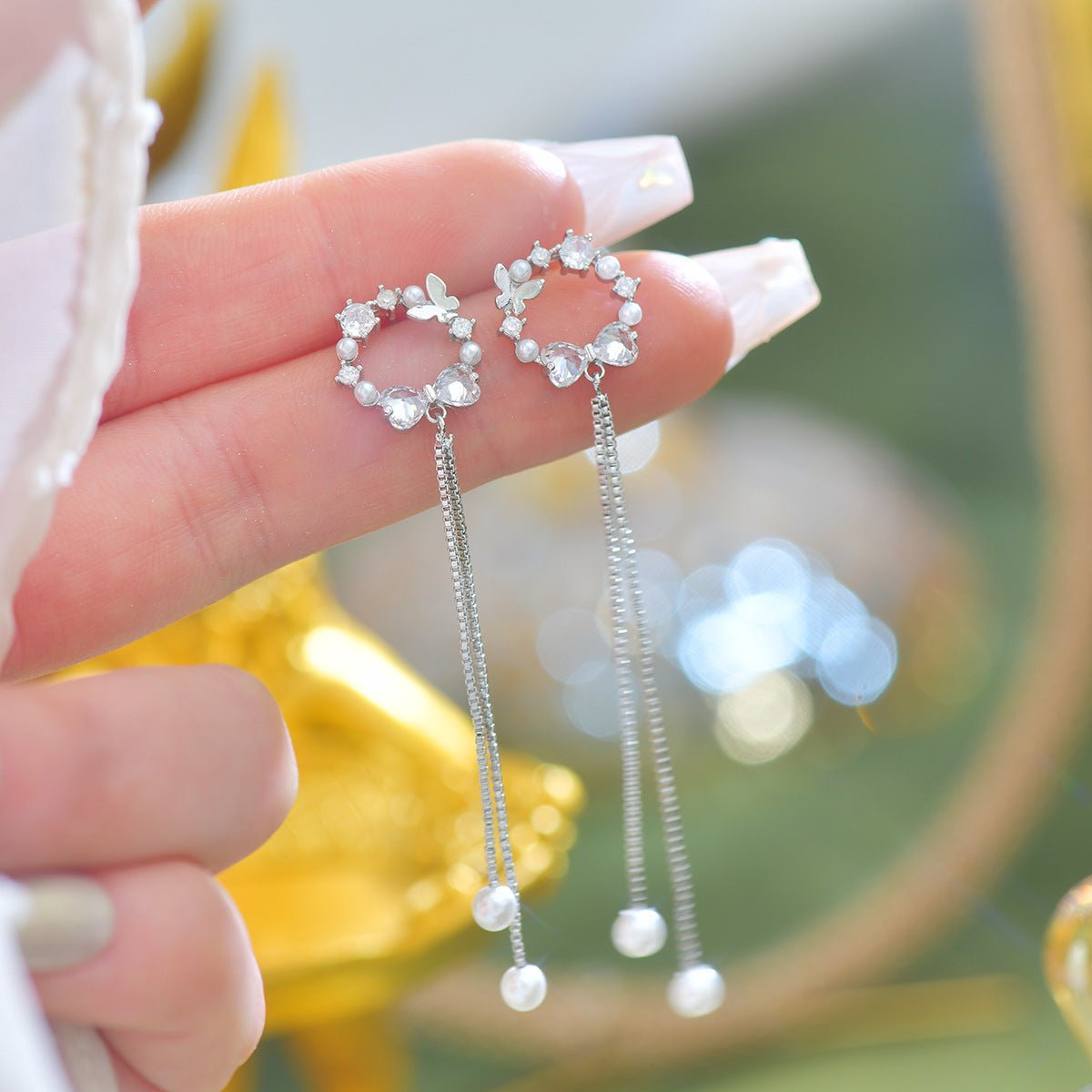Butterfly Wreath Earrings - Hypoallergenic - Abbott Atelier