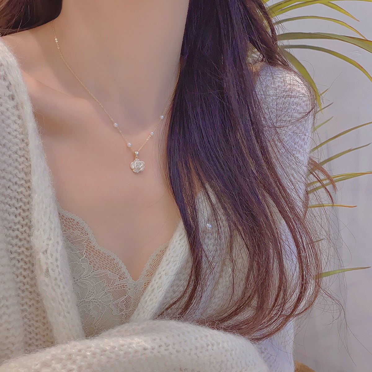 Camellia Necklace - Gold - Plated - Abbott Atelier