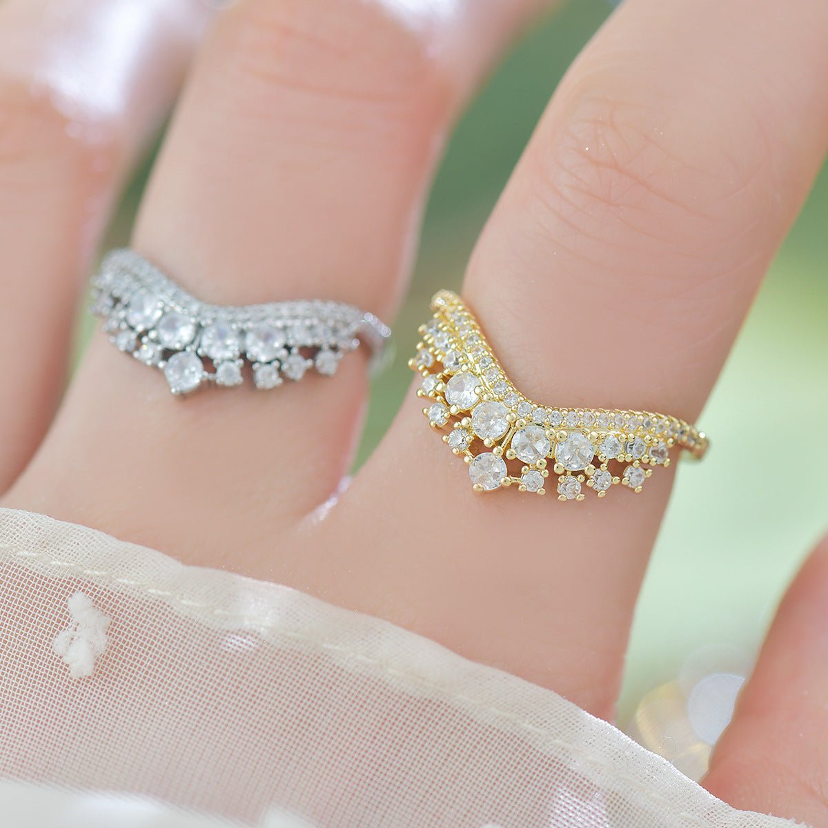 Celestia Tiara Ring in Gold - Gold - Plated - Abbott Atelier