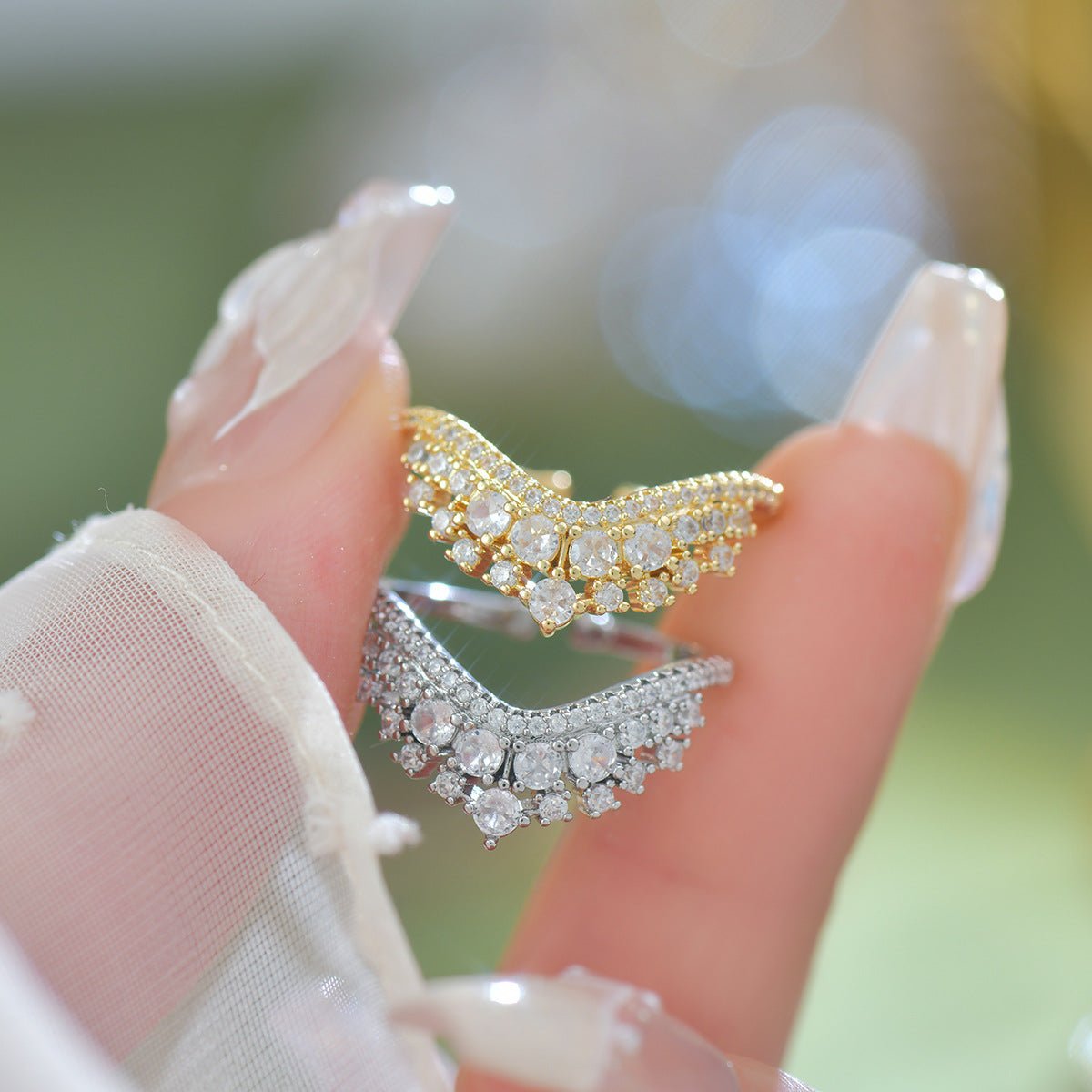 Celestia Tiara Ring in Gold - Gold - Plated - Abbott Atelier