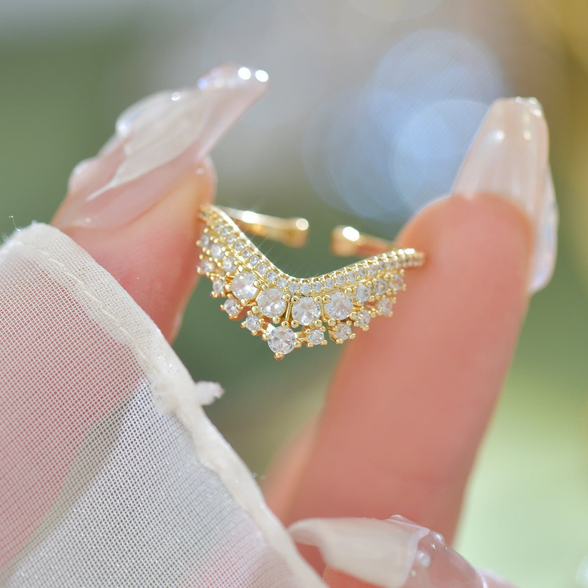 Celestia Tiara Ring in Gold - Gold - Plated - Abbott Atelier