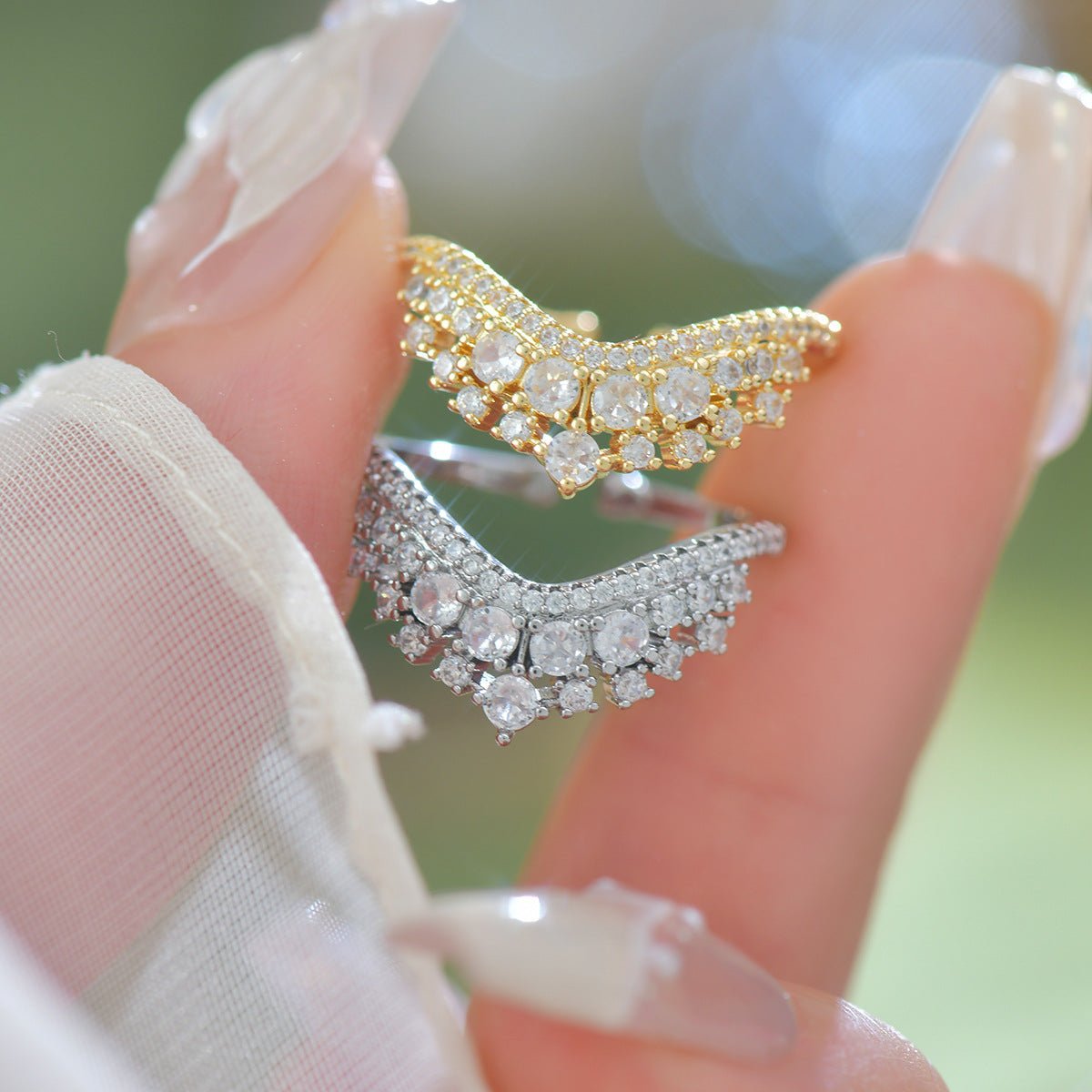 Celestia Tiara Ring in Silver - Gold - Plated - Abbott Atelier