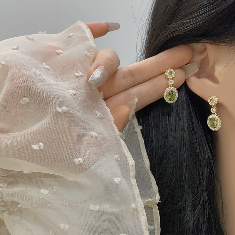 Celine Peridot Earrings - Gold - Plated - Abbott Atelier